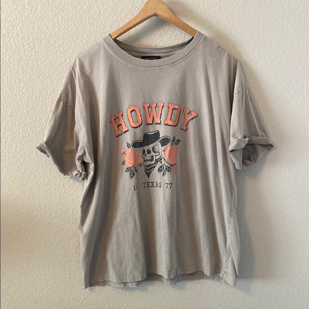 Gray Short Sleeve Tee Casual Style